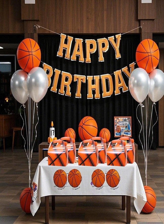 Oletx 24-Pack Basketball Party Favor Treat Boxes Pack, Goodie Boxes, Cardboard Gable Gift Boxes with Handles. Perfect for Basketball Sports Themed Party Decoration Supplies - Image 2